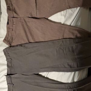 Express size 4 work pants gray and brown/gray